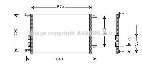 AVA QUALITY COOLING Конденсатор, кондиционер AL5070